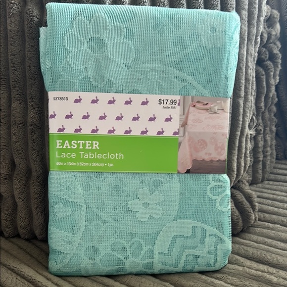 Easter Baby Shower Bridesmaid Lace Tablecloth Light Blue Aqua Robins Egg Blue🪺 - Picture 1 of 10
